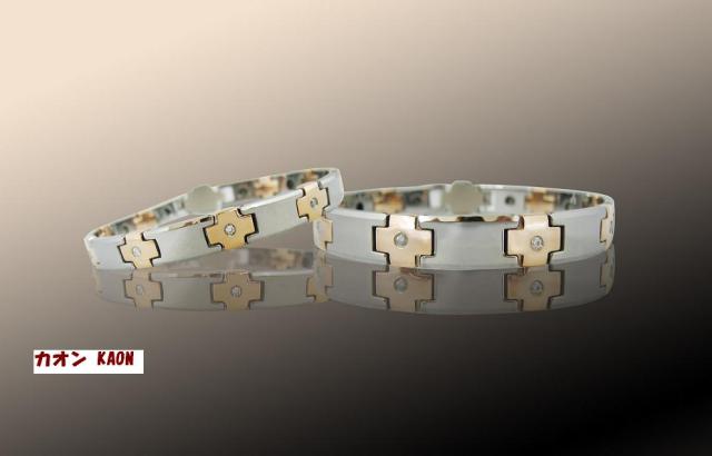 AGEX LINEゲルマニウムジュエリー ダイヤ入りブレスレット箱付